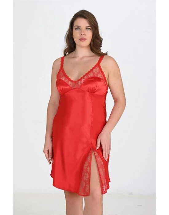 Büyük Beden Kırmızı Gecelik 2102