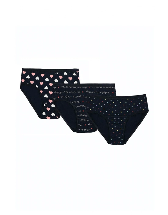 Büyük Beden Pamuklu Likralı Karışık Renkli 3lü Külot