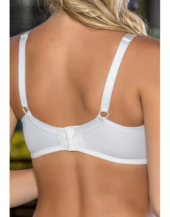 Büyük Beden Uyumlu Ekru Tül Detaylı Günlük Sütyen, B,c Cup Balensiz Konforlu Sütyen