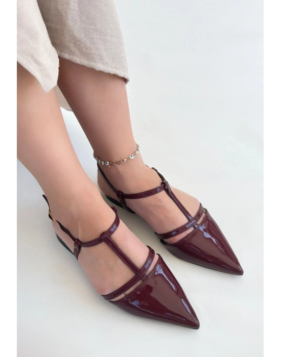 Canca Bordo Rugan Babet Ayakkabı - Bamido