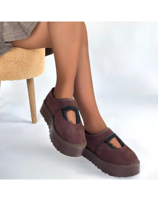 Carren Kahverengi Süet Bot - Bamido