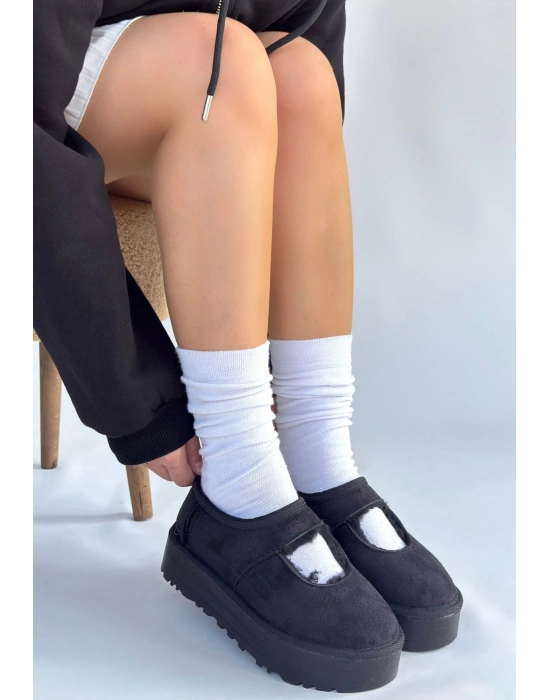 Carren Siyah Süet Bot - Bamido