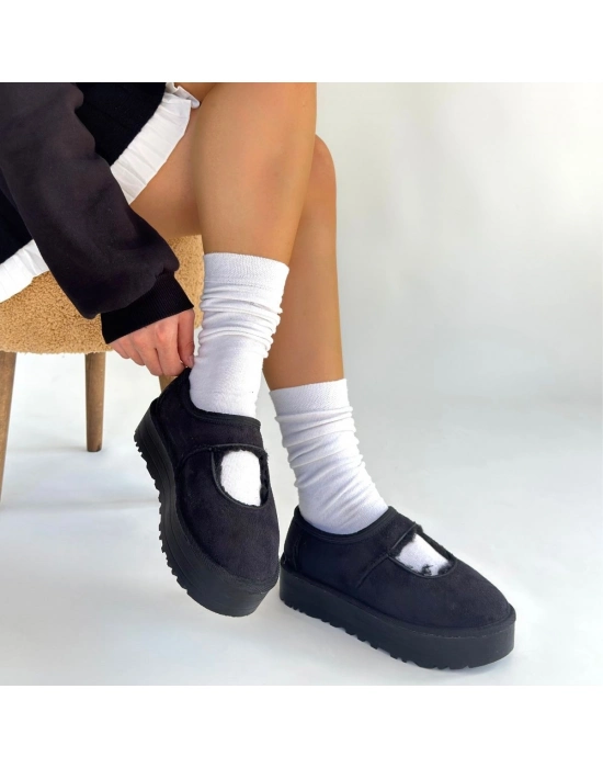 Carren Siyah Süet Bot - Bamido