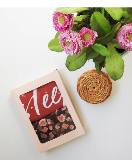 Çiçek Desenli Baskılı Şort Takım