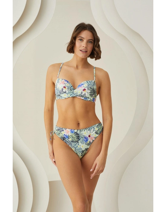 Çiçek Desenli Kaplı Bikini Takımı