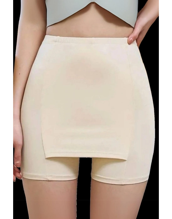 Çift Katmanlı Etek Altı Şort Korse Kadın 4432