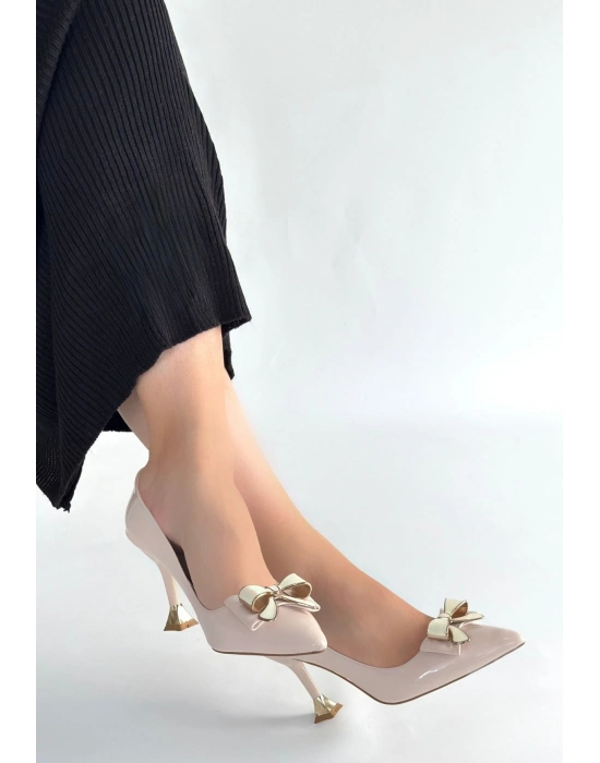 Coby Bej Rugan Topuklu Ayakkabı - Bamido