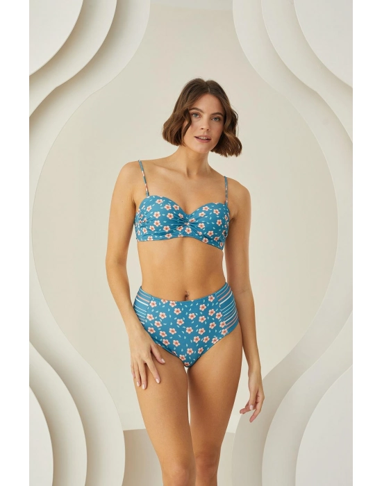 Deep Straplez Yüksel Bel Bikini Takımı