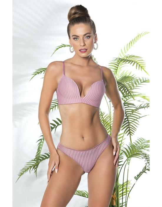 Dekolte Sütyen Ve String Takım Pembe (brf31772)