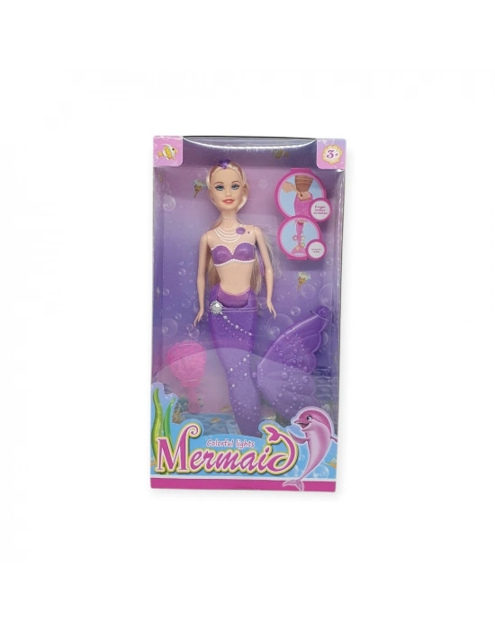 Deniz Kızı Işıklı Bebek - 2348/1-3 - Mor (bamido)