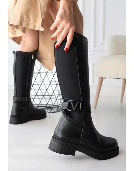 Diona Siyah Cilt Çizme - Bamido