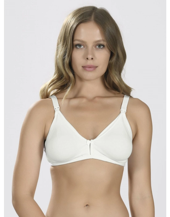Ekru Dikişsiz Emzirme Sütyeni