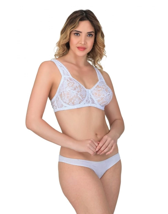 Ekru Mı Emay 178 C Balenli Dantelli Sütyen