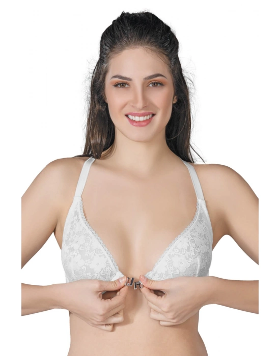 Ekru Mı Emay 187 C Önden Açılır Balenli Sporcu Sütyen