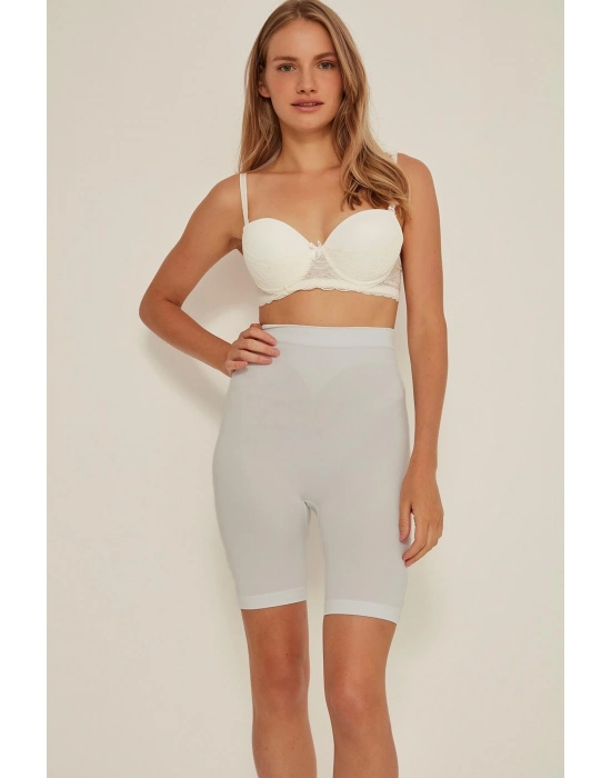 Ekru Mı Emay 3005 Soft Uzun Paçalı Boxer Korse