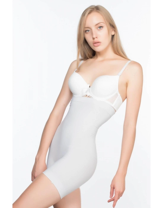 Ekru Mı Emay 7026  Yüksek Bel Paçalı Korse