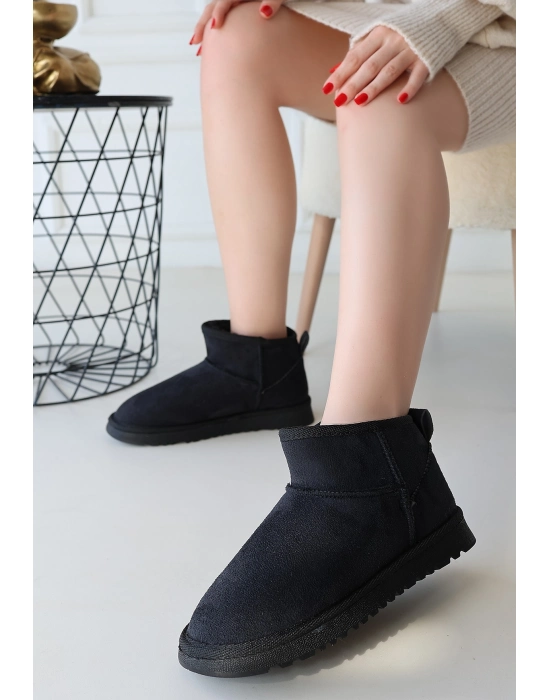 Elsa Siyah Süet Bot - Bamido