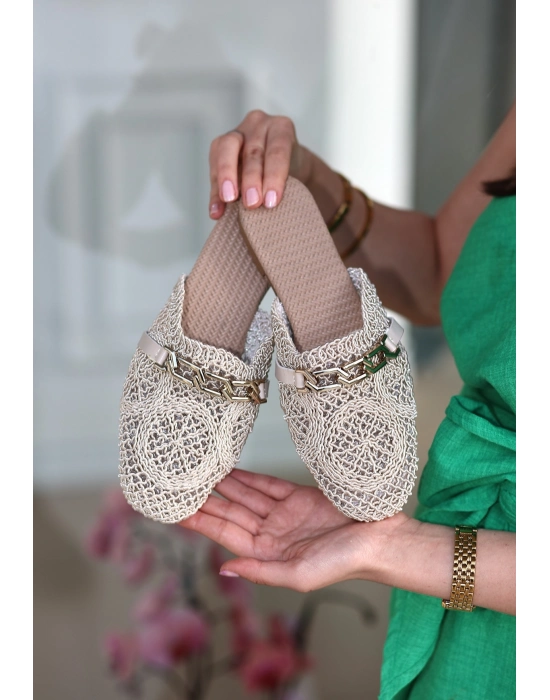 Emert Bej Örgülü Terlik - Bamido