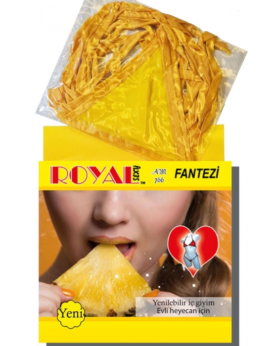 Fantezi Tüketilebilen Yenilebilir Ananas Aromalı İç Çamaşırı Takımı