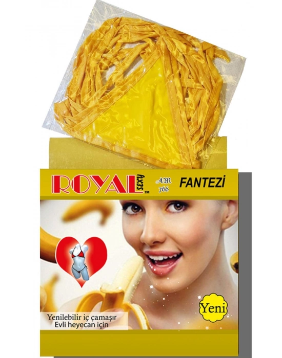 Fantezi Tüketilebilen Yenilebilir Muz Aromalı İç Çamaşırı Takımı