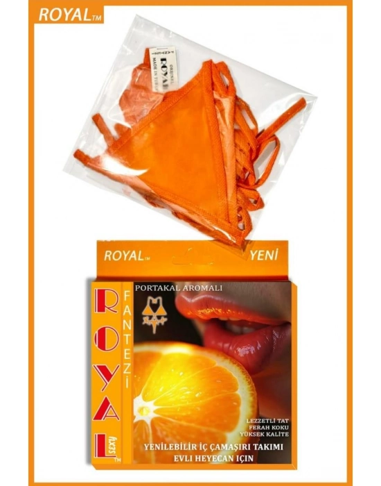 Fantezi Tüketilebilen Yenilebilir Portakal Aromalı İç Çamaşırı Takımı