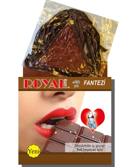 Fantezi Yenilebilir Çikolatalı Aromalı İç Çamaşırı Takımı
