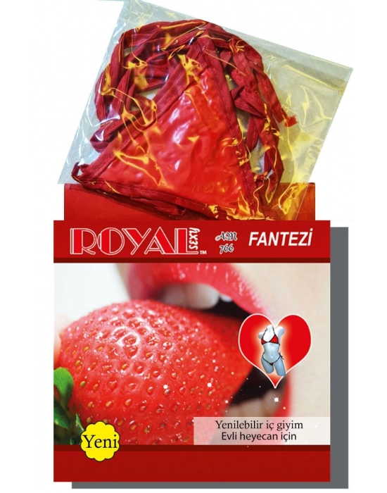 Fantezi Yenilebilir Çilek Aromalı İç Çamaşırı Takımı