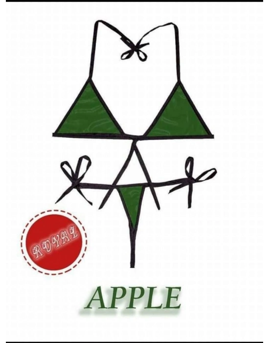 Fantezi Yenilebilir Elma Aromalı İç Çamaşırı Takımı