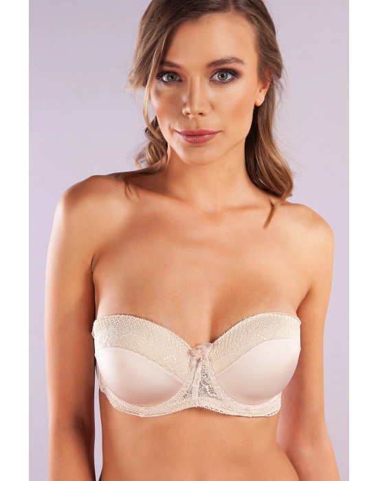 Gala Balconette Foam Cup Lace Bra, Ten Konforlu Ve Şık Sütyen, Strapless