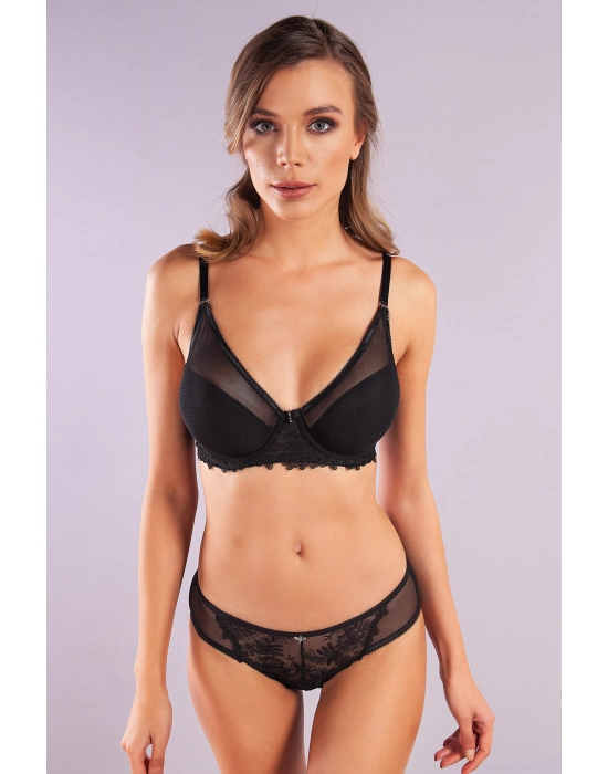 Gapara Big Size Plunge Bra, Siyah Konforlu Ve Şık Sütyen