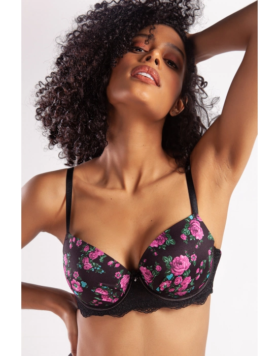 Gardenia Big Size Plunge Bra, Siyah Konforlu Ve Şık Sütyen