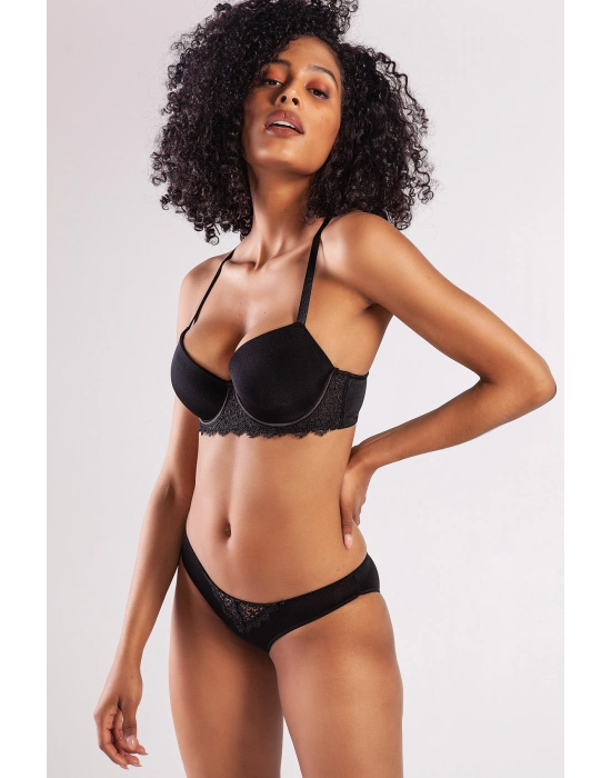 Garland Big Size Plunge Bra, Black Konforlu Ve Şık Sütyen