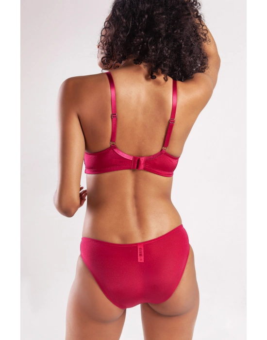 Garland Big Size Plunge Bra, Şarap Rengi Konforlu Ve Şık Sütyen