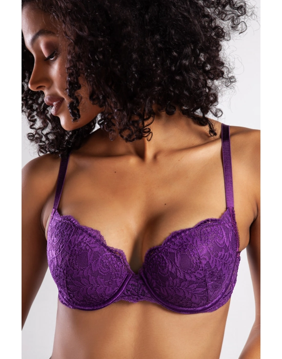 G.colors Balconette Foam Push Up Bra, Mor Konforlu Ve Şık Sütyen