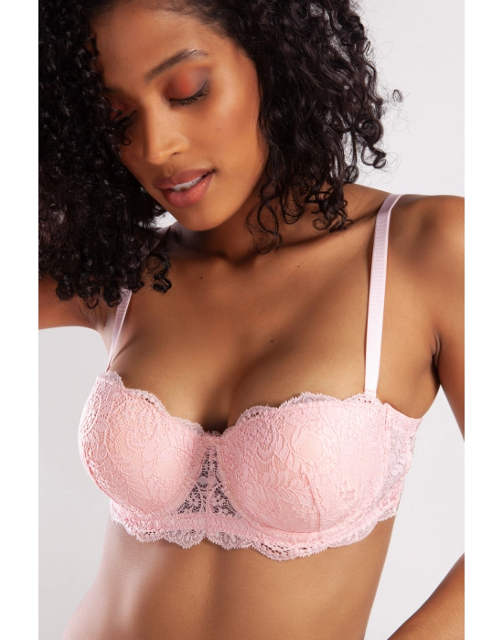 G.colors Push Up Strapless Bra, Açık Pembe Konforlu Ve Şık Sütyen