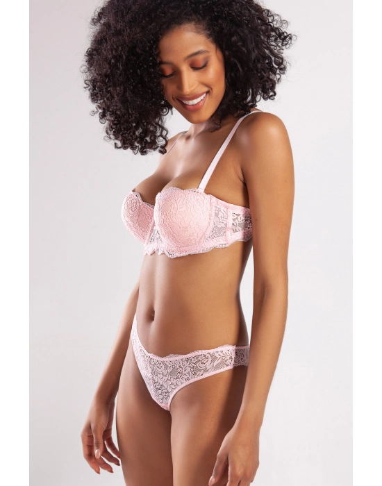 G.colors Push Up Strapless Bra, Açık Pembe Konforlu Ve Şık Sütyen