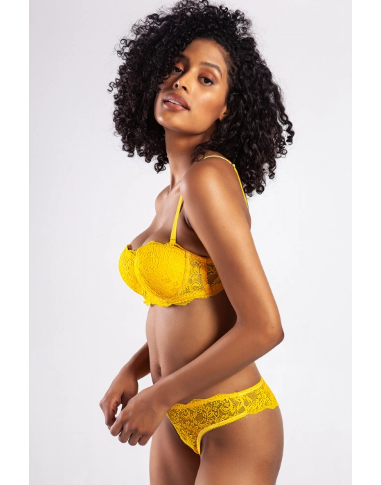 G.colors Push Up Strapless Bra, Sarı Konforlu Ve Şık Sütyen