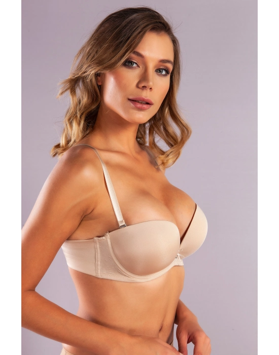Genius Balconette Heavy Push Up Bra, Ten Konforlu Ve Şık Sütyen