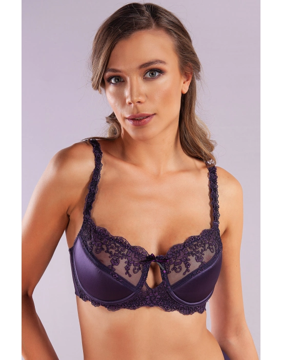 Giselle Half Padded Bra, Mor Renk Toparlayıcı  Konforlu Ve Şık Sütyen