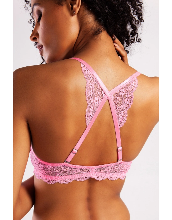 Githa Foam Cup Push Up Bra,neon Pembe Renk Straplez Konforlu Ve Şık Sütyen