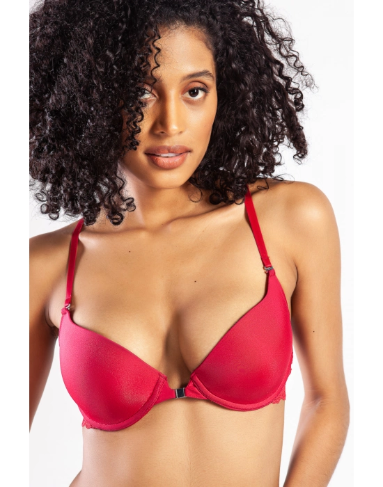 Githa Foam Cup Push Up Bra,şarap Renk Straplez Konforlu Ve Şık Sütyen