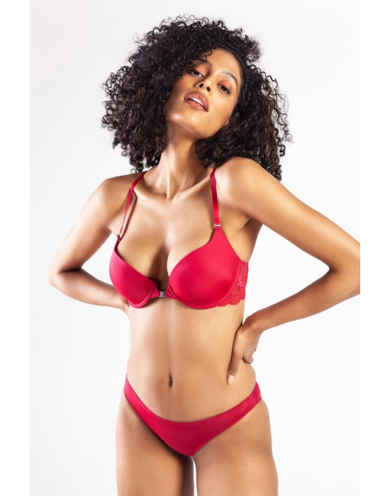 Githa Foam Cup Push Up Bra,şarap Renk Straplez Konforlu Ve Şık Sütyen