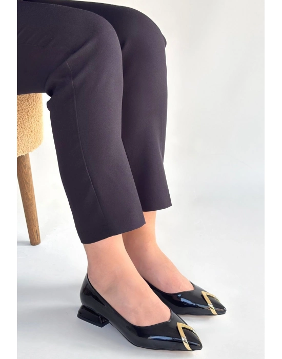 Goes Siyah Rugan Babet Ayakkabı - Bamido