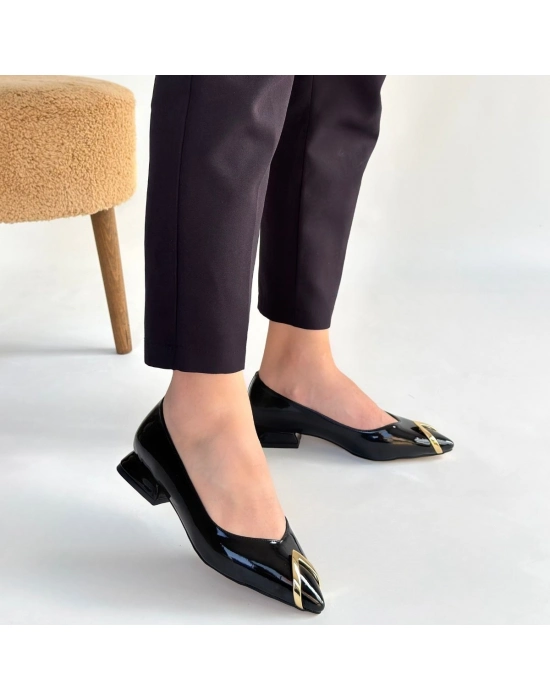 Goes Siyah Rugan Babet Ayakkabı - Bamido