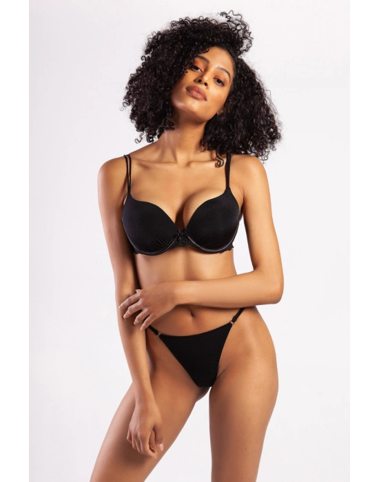 Goldy Heavy Push Up Bra, Siyah Renk  Konforlu Ve Şık Sütyen