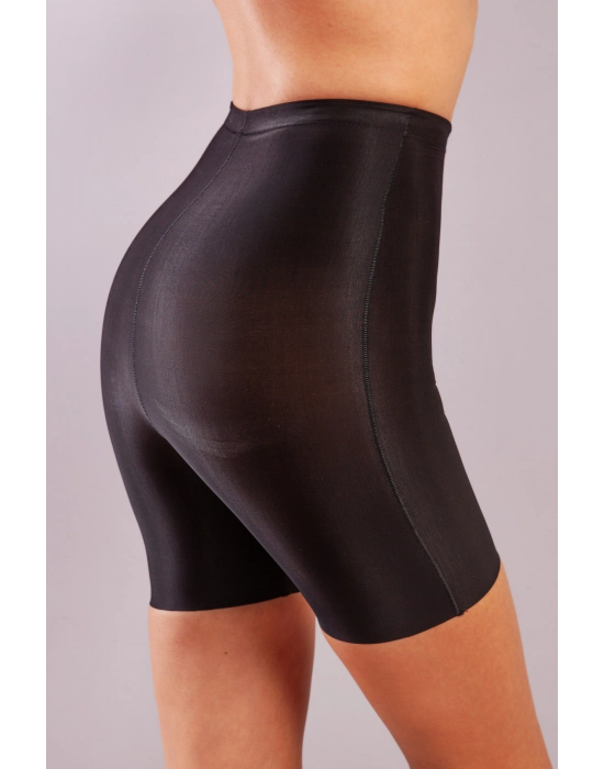 Golshan Girdle Hight Waist Micro Short Corset, İz Yapmayan Görünmez Yüksek Bel Paçalı Siyah Korse