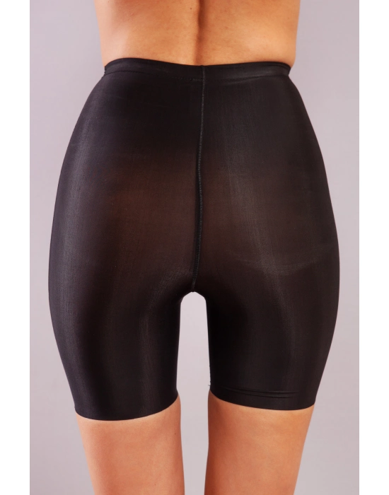 Golshan Girdle Hight Waist Micro Short Corset, İz Yapmayan Görünmez Yüksek Bel Paçalı Siyah Korse