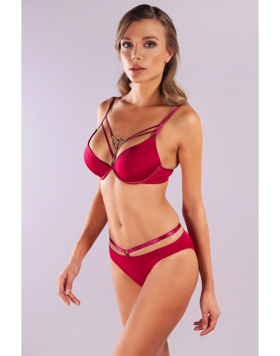 Gorbus Foam Cup Push Up Bra, Şarap Renk  Konforlu Ve Şık Sütyen