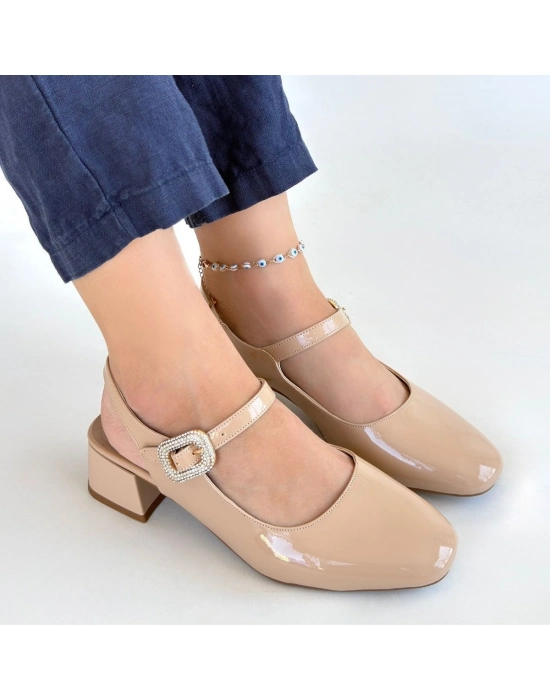 Gowe Nude Rugan Topuklu Ayakkabı - Bamido