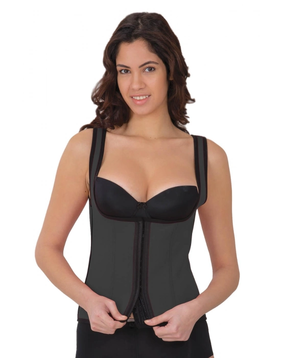 Gri Mı 9173 Agraflı Göğsü Açık Atlet Korse